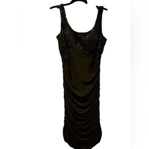 Elegant Black Sequin Evening Dress